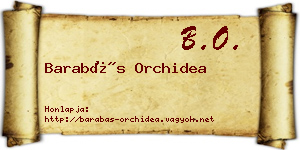 Barabás Orchidea névjegykártya